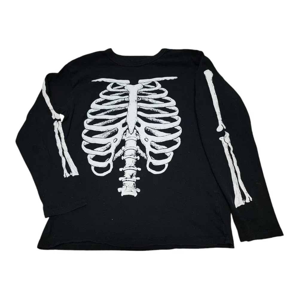 Children's Place Long Sleeve Skeleton Shirt M 7/8